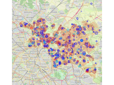 Localisation des eaje et petite enfance vivant dans un foyer allocataire à bas revenus en Seine-Saint-Denis