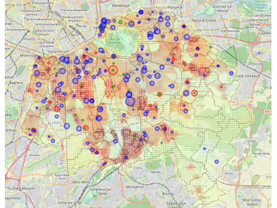 Localisation des eaje et petite enfance vivant dans un foyer allocataire à bas revenus dans le Val-de-Marne