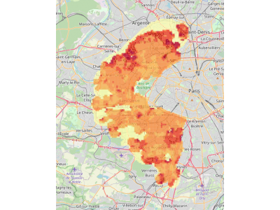 La population allocataire de la caisse d'allocations familiales des Hauts-de-Seine au 31 décembre 2019 (Carroyage)