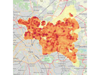 La population allocataire de la caisse d'allocations familiales de Seine-Saint-Denis au 31 décembre 2019 (Carroyage)