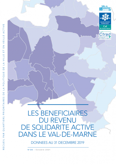 RE-28 LES BENEFICIAIRES DU REVENU DE SOLIDARITE ACTIVE DANS LE VAL-DE-MARNE DONNEES 2019, PAR QUARTIER PRIORITAIRE ET EN VEILLE ACTIVE