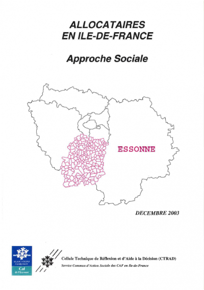 Allocataires en Île-de-France - Approche sociale - Essonne - Décembre 2003