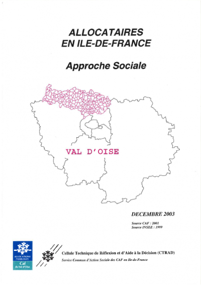 Allocataires en Île-de-France - Approche sociale - Val-d'Oise - décembre 2003