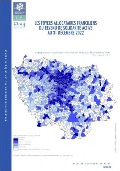 BI 101 - Les allocataires du revenu de solidarité active en Ile-de-France au 31 décembre 2022