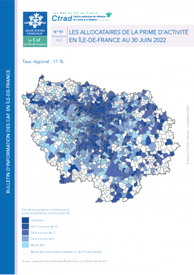 BI - 97 Les allocataires de la prime d'activité en Île-de-France, au 30 juin 2022