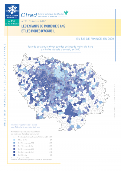 BI 91 - Les enfants de moins de 3 ans et les modes d’accueil en Île-de-France, en 2020