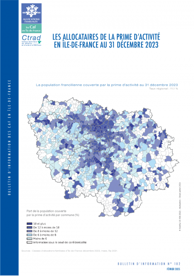 BI 102 - Les foyers allocataires de la prime d'activité en Île-de-France, au 31 décembre 2023