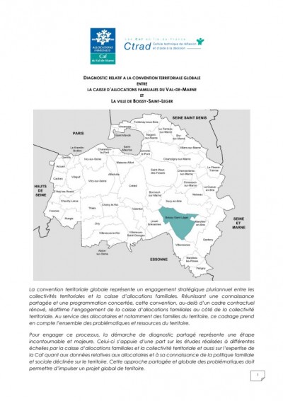 DIAGNOSTIC RELATIF A LA CONVENTION TERRITORIALE GLOBALE - BOISSY-SAINT-LEGER