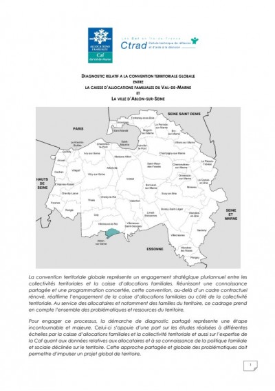 DIAGNOSTIC RELATIF A LA CONVENTION TERRITORIALE GLOBALE - ABLON-SUR-SEINE