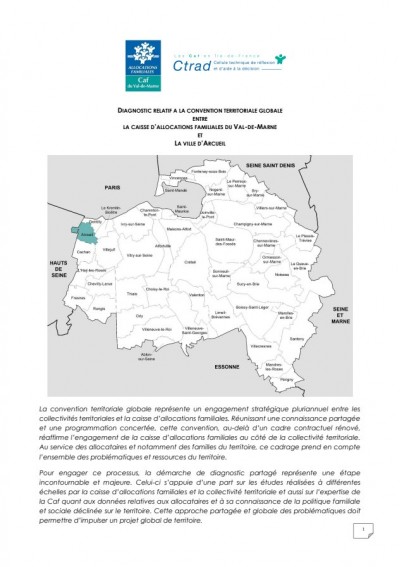 DIAGNOSTIC RELATIF A LA CONVENTION TERRITORIALE GLOBALE - ARCUEIL