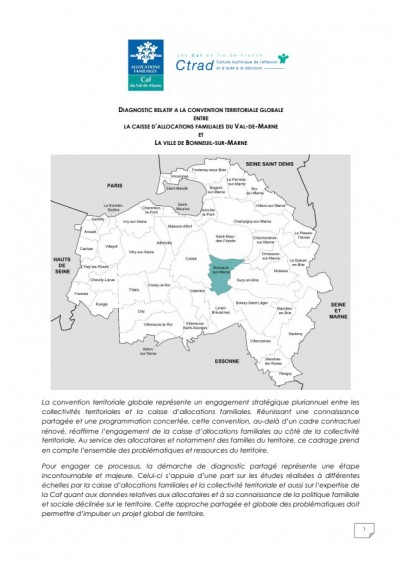 DIAGNOSTIC RELATIF A LA CONVENTION TERRITORIALE GLOBALE - BONNEUIL-SUR-MARNE