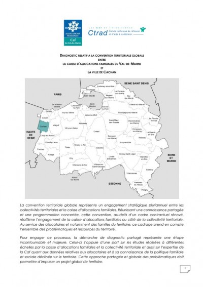 DIAGNOSTIC RELATIF A LA CONVENTION TERRITORIALE GLOBALE - CACHAN