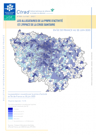 BI - 80 Les allocataires de la prime d’activité  et l’impact de la crise sanitaire en Île-de-France au 30 juin 2020